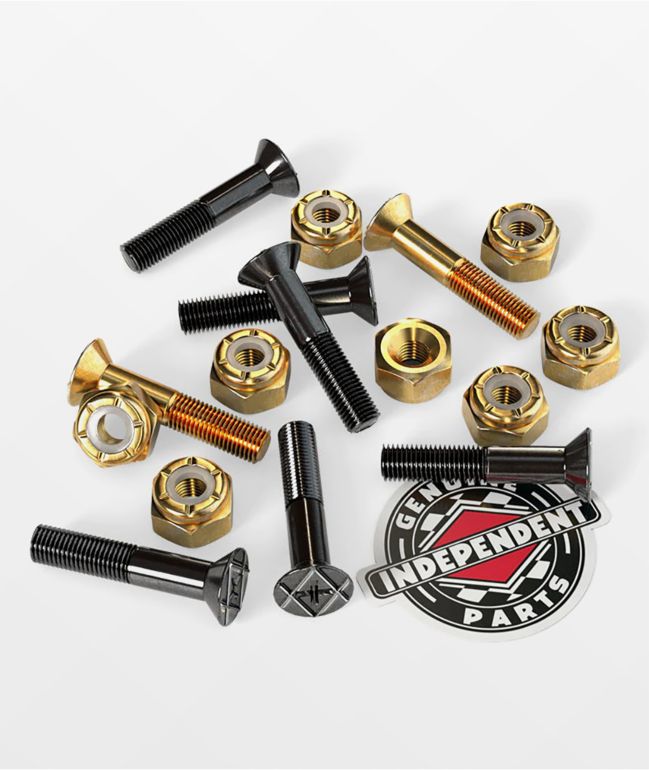 Independent Gold Crossbolts 1" Skateboard Hardware